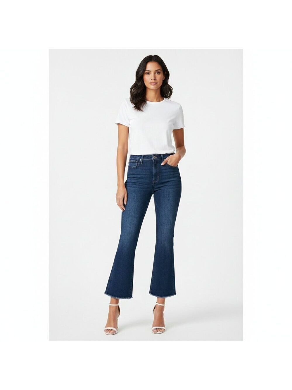 *Frame Denim Deep Indigo Le Crop Boot Jeans – 27